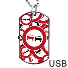 Overtaking Traffic Sign Dog Tag Usb Flash (one Side) by Celenk