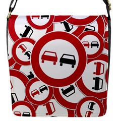 Overtaking Traffic Sign Flap Messenger Bag (s) by Celenk