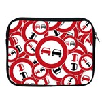 Overtaking Traffic Sign Apple iPad 2/3/4 Zipper Cases Front