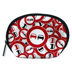 Overtaking Traffic Sign Accessory Pouches (medium)  by Celenk