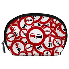 Overtaking Traffic Sign Accessory Pouches (large)  by Celenk