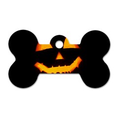 Pumpkin Helloween Face Autumn Dog Tag Bone (one Side) by Celenk