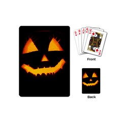 Pumpkin Helloween Face Autumn Playing Cards (mini)  by Celenk