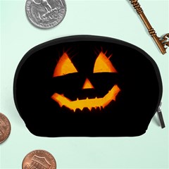 Pumpkin Helloween Face Autumn Accessory Pouches (large)  by Celenk