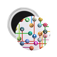 Icon Media Social Network 2 25  Magnets