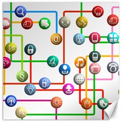 Icon Media Social Network Canvas 16  X 16   by Celenk