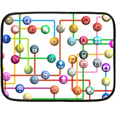 Icon Media Social Network Double Sided Fleece Blanket (mini)  by Celenk