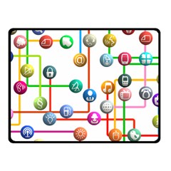 Icon Media Social Network Fleece Blanket (small) by Celenk