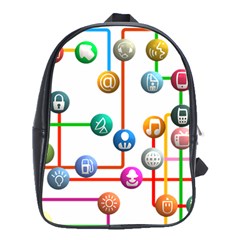 Icon Media Social Network School Bag (xl)