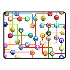 Icon Media Social Network Double Sided Fleece Blanket (small)  by Celenk