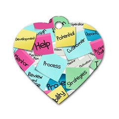 Stickies Post It List Business Dog Tag Heart (two Sides) by Celenk