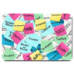 Stickies Post It List Business Large Doormat  by Celenk