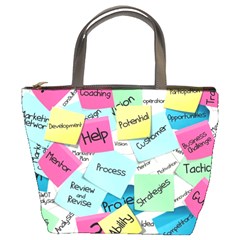 Stickies Post It List Business Bucket Bags by Celenk