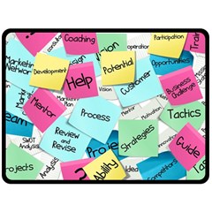 Stickies Post It List Business Fleece Blanket (large)  by Celenk