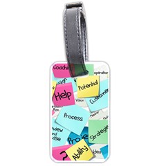 Stickies Post It List Business Luggage Tags (one Side)  by Celenk