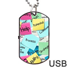 Stickies Post It List Business Dog Tag Usb Flash (one Side) by Celenk