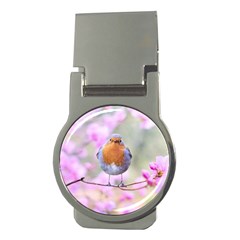 Spring Bird Bird Spring Robin Money Clips (round)  by Celenk