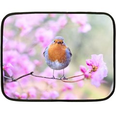 Spring Bird Bird Spring Robin Fleece Blanket (mini) by Celenk