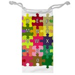 Puzzle Part Letters Abc Education Jewelry Bag Front