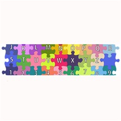 Puzzle Part Letters Abc Education Large Bar Mats by Celenk