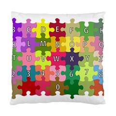 Puzzle Part Letters Abc Education Standard Cushion Case (one Side) by Celenk