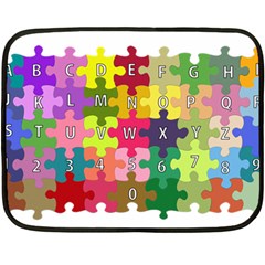 Puzzle Part Letters Abc Education Fleece Blanket (mini) by Celenk