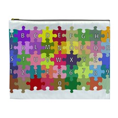 Puzzle Part Letters Abc Education Cosmetic Bag (xl) by Celenk