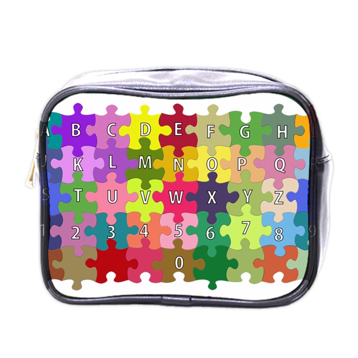 Puzzle Part Letters Abc Education Mini Toiletries Bags