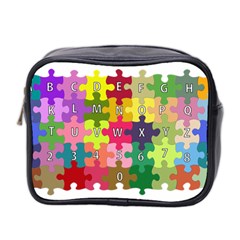 Puzzle Part Letters Abc Education Mini Toiletries Bag 2-side by Celenk