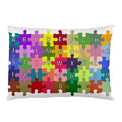 Puzzle Part Letters Abc Education Pillow Case (two Sides) by Celenk