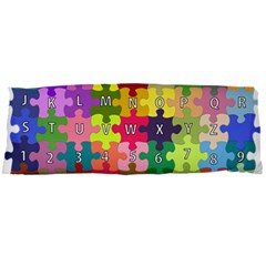 Puzzle Part Letters Abc Education Body Pillow Case Dakimakura (two Sides) by Celenk