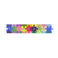 Puzzle Part Letters Abc Education Flano Scarf (mini) by Celenk