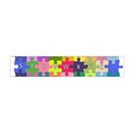 Puzzle Part Letters Abc Education Flano Scarf (Mini) Back