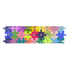 Puzzle Part Letters Abc Education Satin Scarf (oblong) by Celenk