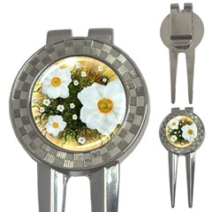 Summer Anemone Sylvestris 3-in-1 Golf Divots by Celenk