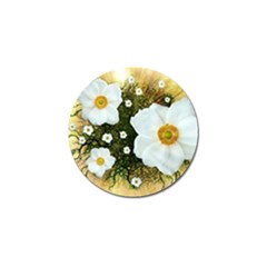 Summer Anemone Sylvestris Golf Ball Marker by Celenk