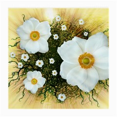 Summer Anemone Sylvestris Medium Glasses Cloth (2-side) by Celenk