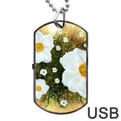 Summer Anemone Sylvestris Dog Tag Usb Flash (one Side) by Celenk