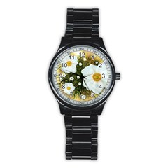 Summer Anemone Sylvestris Stainless Steel Round Watch by Celenk