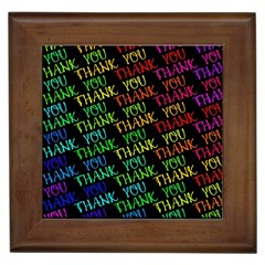 Thank You Font Colorful Word Color Framed Tiles by Celenk