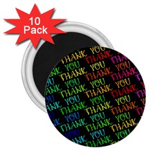 Thank You Font Colorful Word Color 2 25  Magnets (10 Pack)  by Celenk