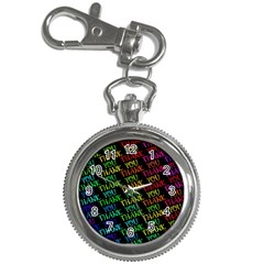 Thank You Font Colorful Word Color Key Chain Watches by Celenk