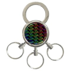 Thank You Font Colorful Word Color 3-ring Key Chains by Celenk