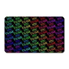 Thank You Font Colorful Word Color Magnet (rectangular) by Celenk