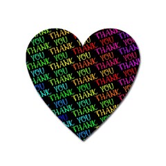 Thank You Font Colorful Word Color Heart Magnet by Celenk