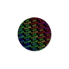 Thank You Font Colorful Word Color Golf Ball Marker by Celenk