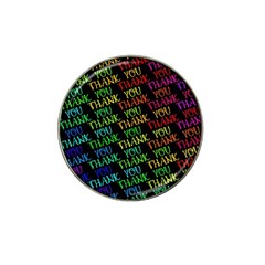 Thank You Font Colorful Word Color Hat Clip Ball Marker (4 Pack) by Celenk