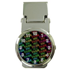 Thank You Font Colorful Word Color Money Clip Watches by Celenk