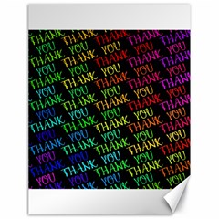 Thank You Font Colorful Word Color Canvas 18  X 24   by Celenk