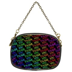 Thank You Font Colorful Word Color Chain Purses (one Side)  by Celenk